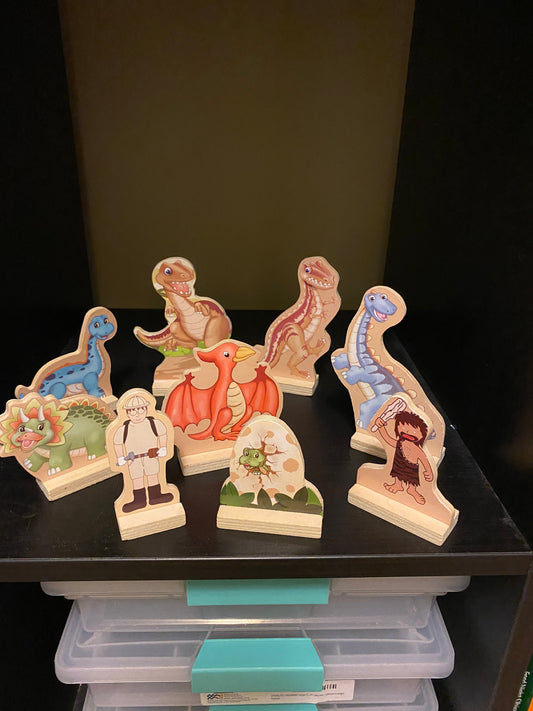 Seller #86-Wooden dinosaur figures
