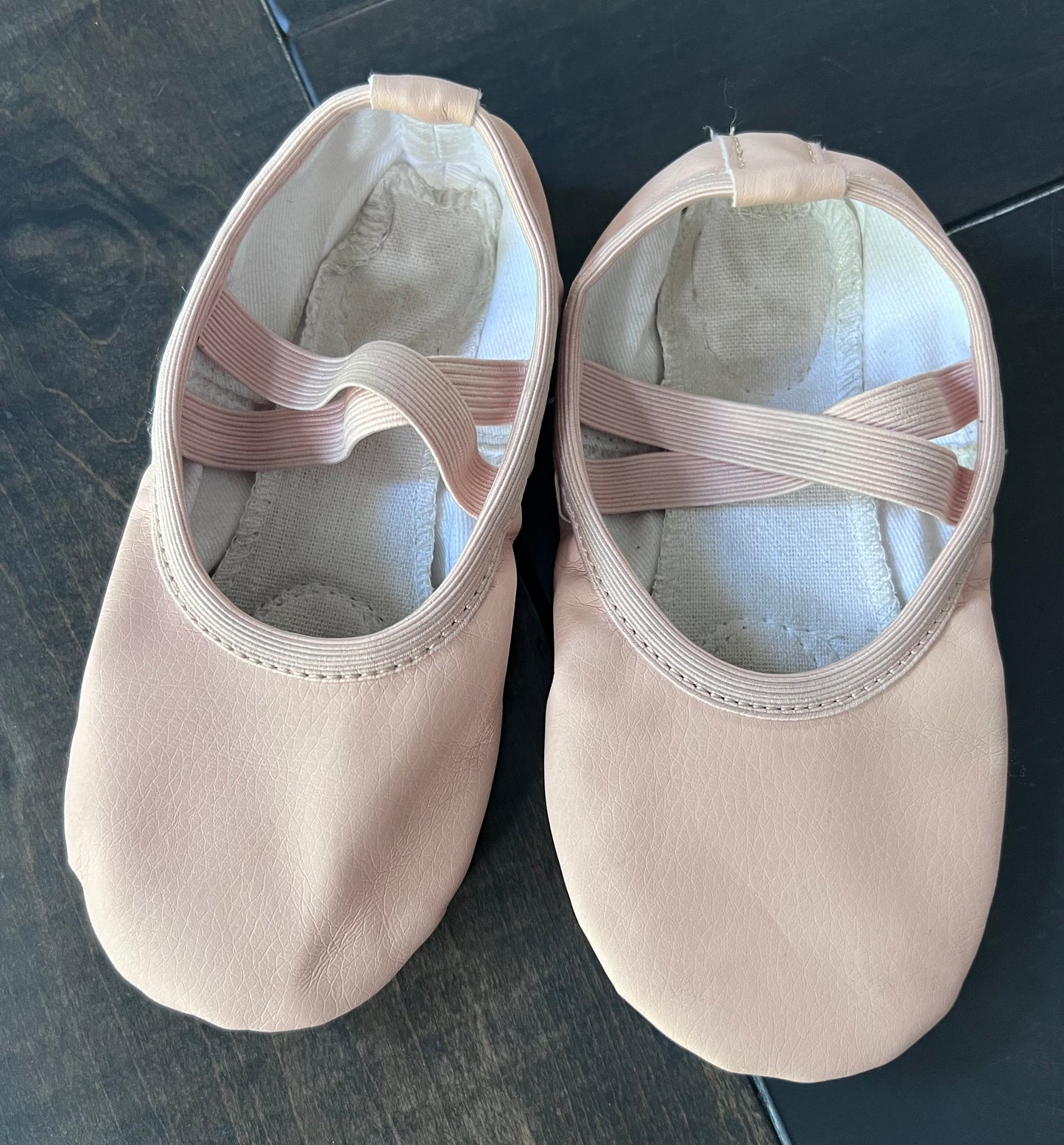 #4. Size 10 stelle pink ballet shoes, GUC (tops look great but bottoms show wear)