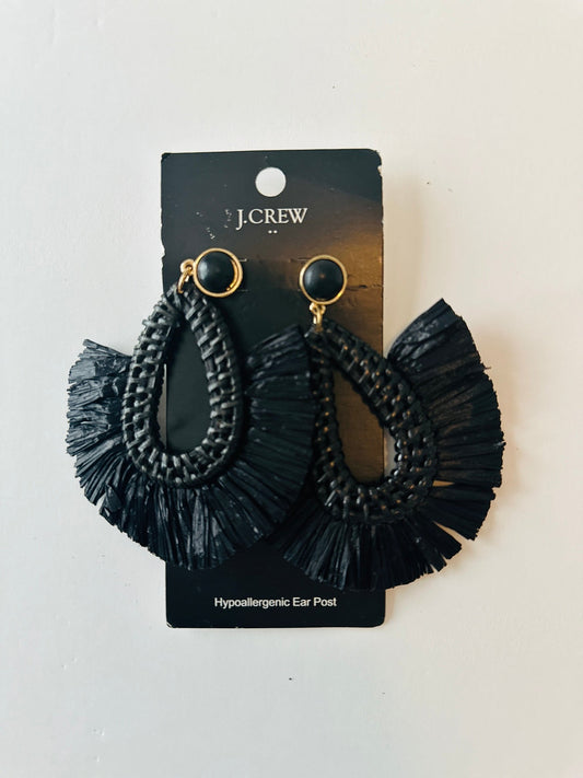 (#158)J.Crew | NWT | OS | black earrings | 45227