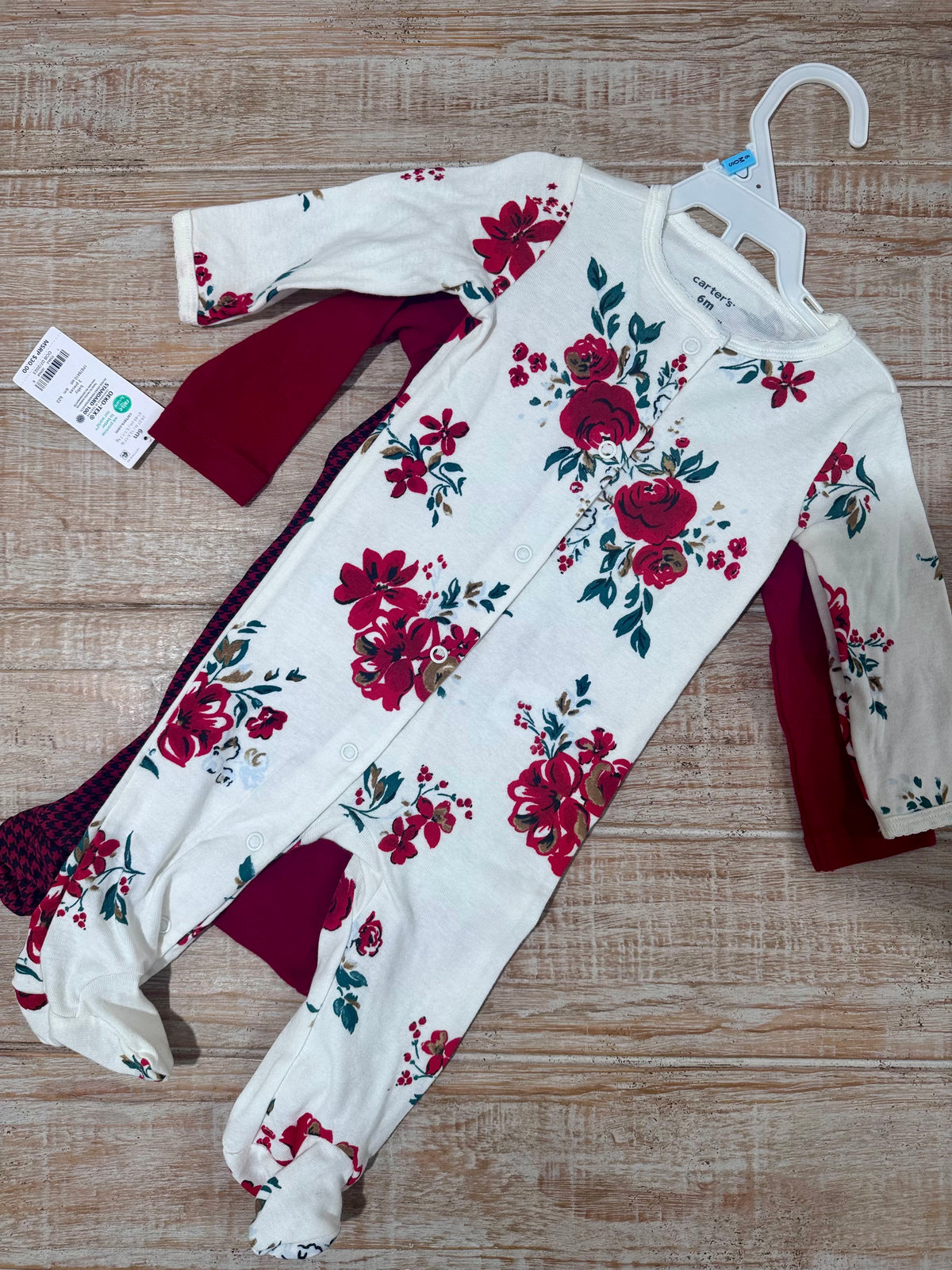 #108 Carters Infant Girl Holiday 3-piece Set 6M NEW