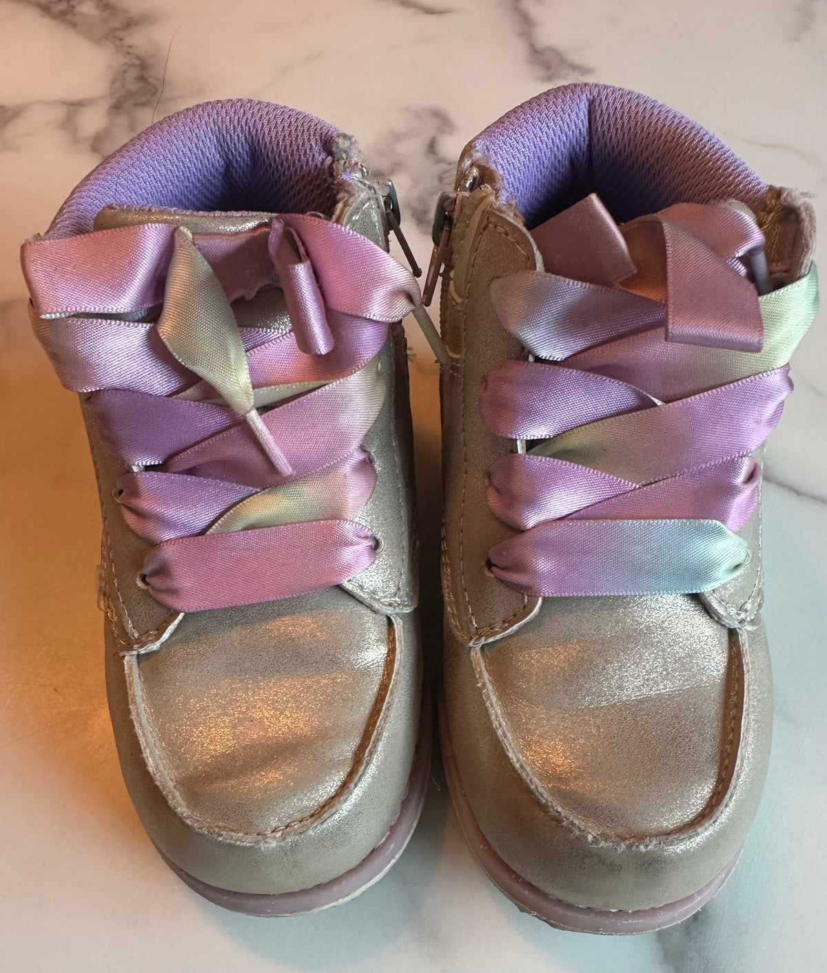 Seller #58 Girls Dr. Scholl’s gold rainbow toddler boots size 9