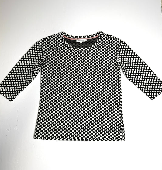 Seller 89 Womens Black/White Polka Dot Top Size Small