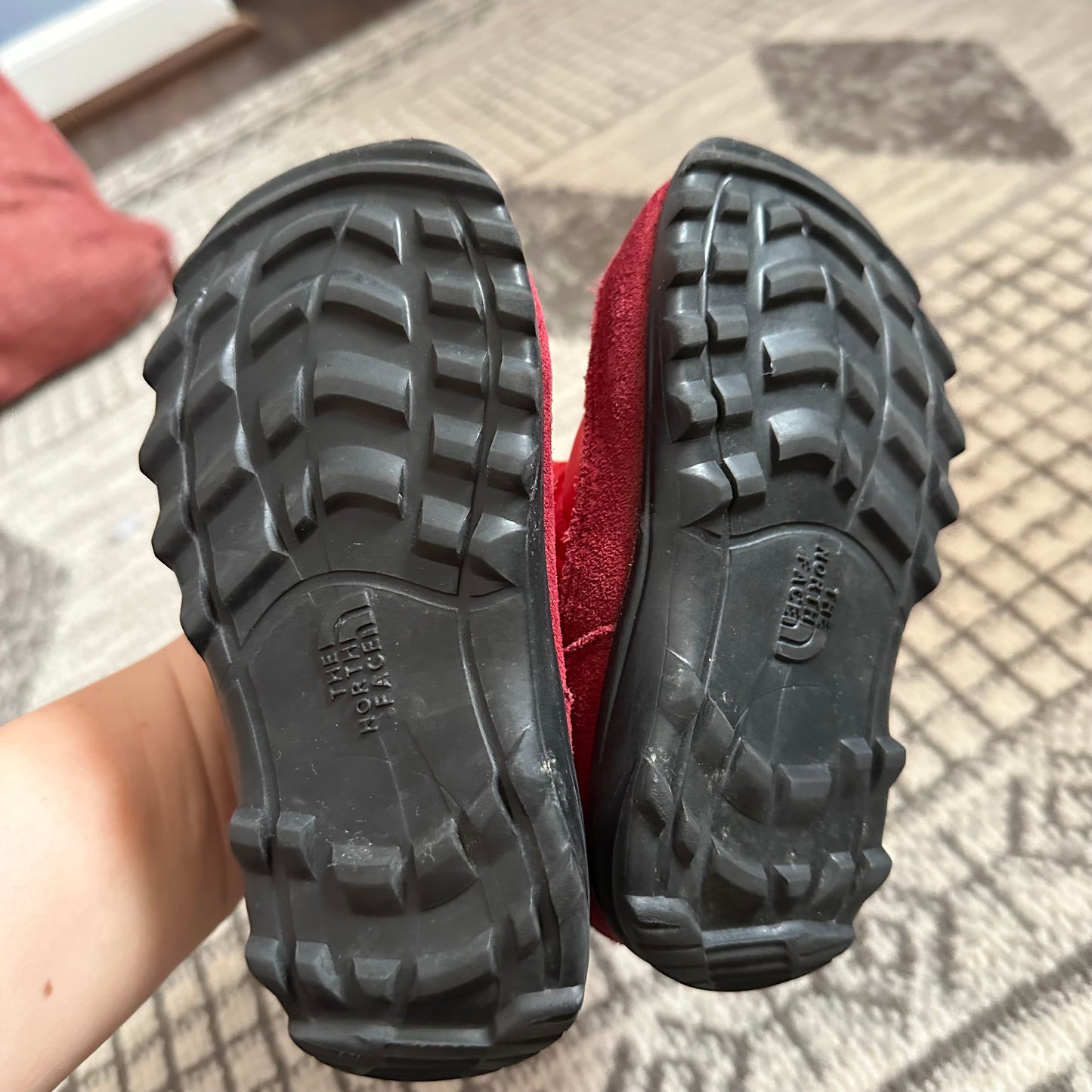 #162 North Face Red Winter Boots size 8