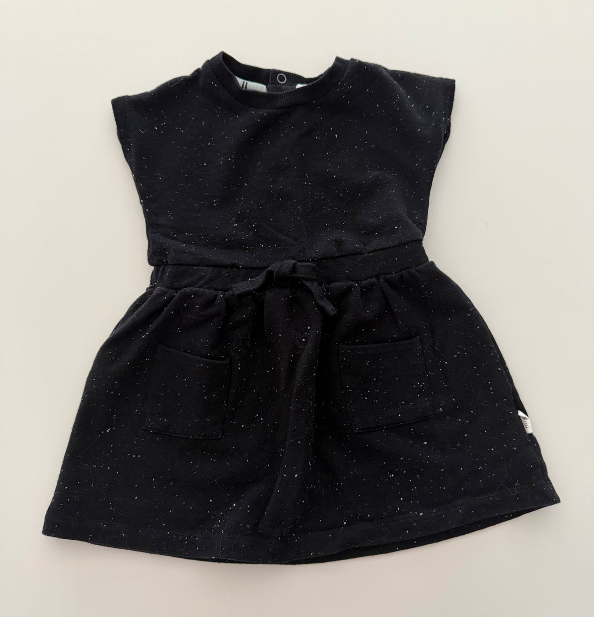 #117, Girls 18M, Miles black speckle dress, VGUC