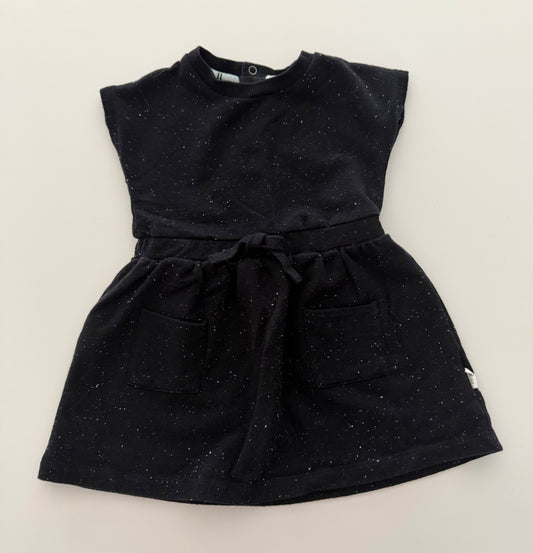 #117, Girls 18M, Miles black speckle dress, VGUC