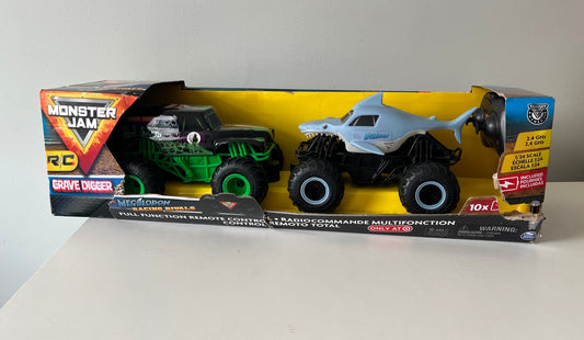 PPU 45241 (Evendale/Blue Ash) New in *damaged* Box  -  2 pack Monster Jam Remote Control Trucks