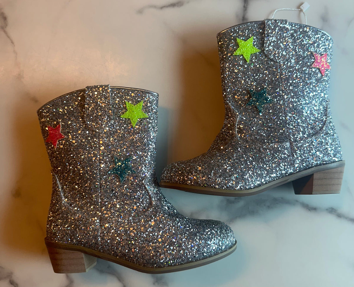 Seller #58 Girls NWT Lola & the Boys glitter cowboy boots size 32