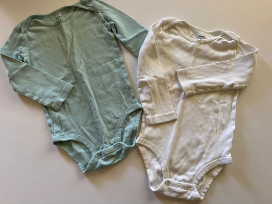 REDUCED #92 girls 24 month long sleeve onsie set of two