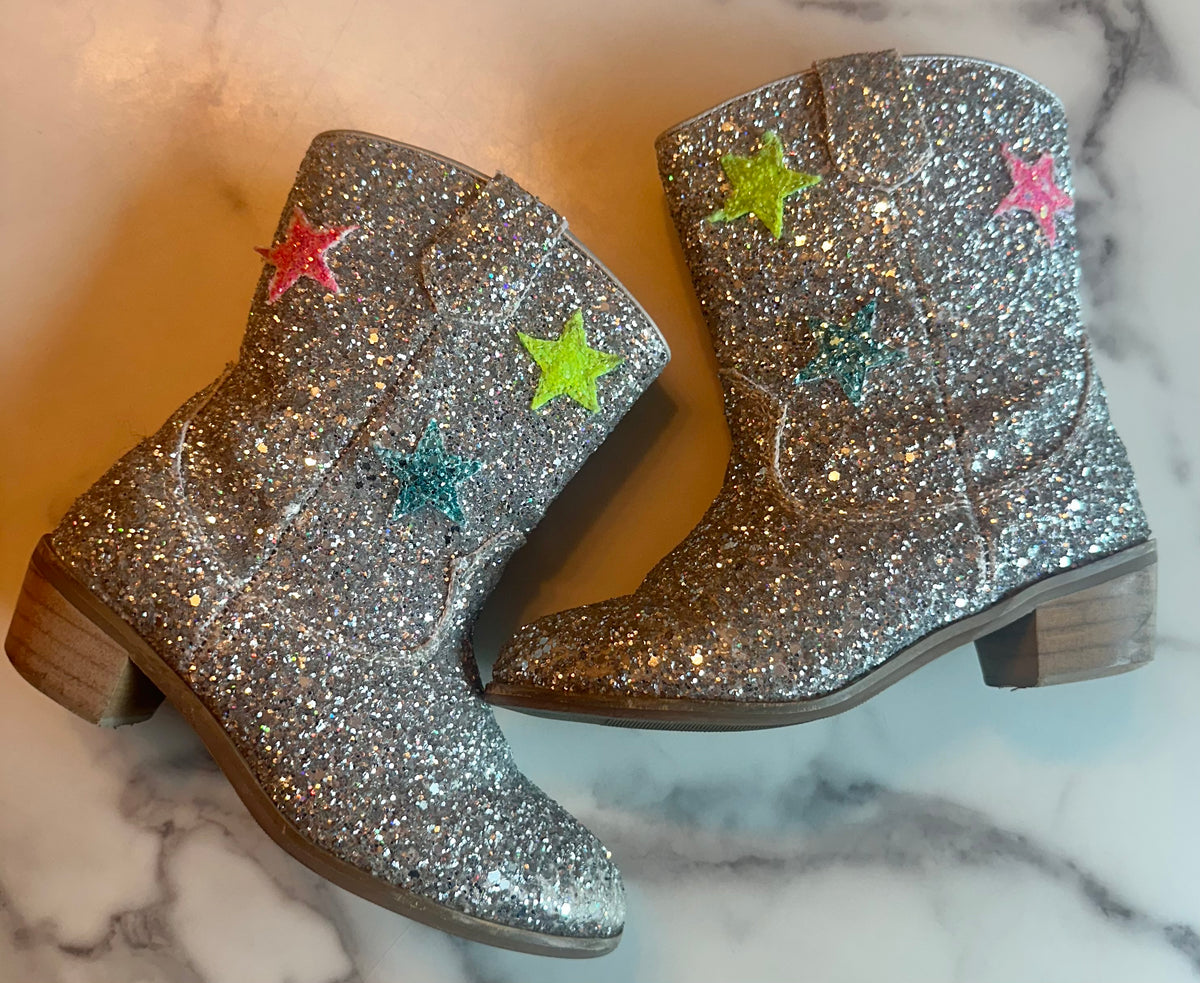 Seller #58 Lola & the Boys glitter cowboy boots size 31