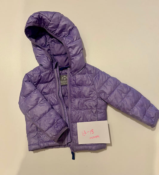 #32 Girls 18 month Primary purple puffer  *reduced*