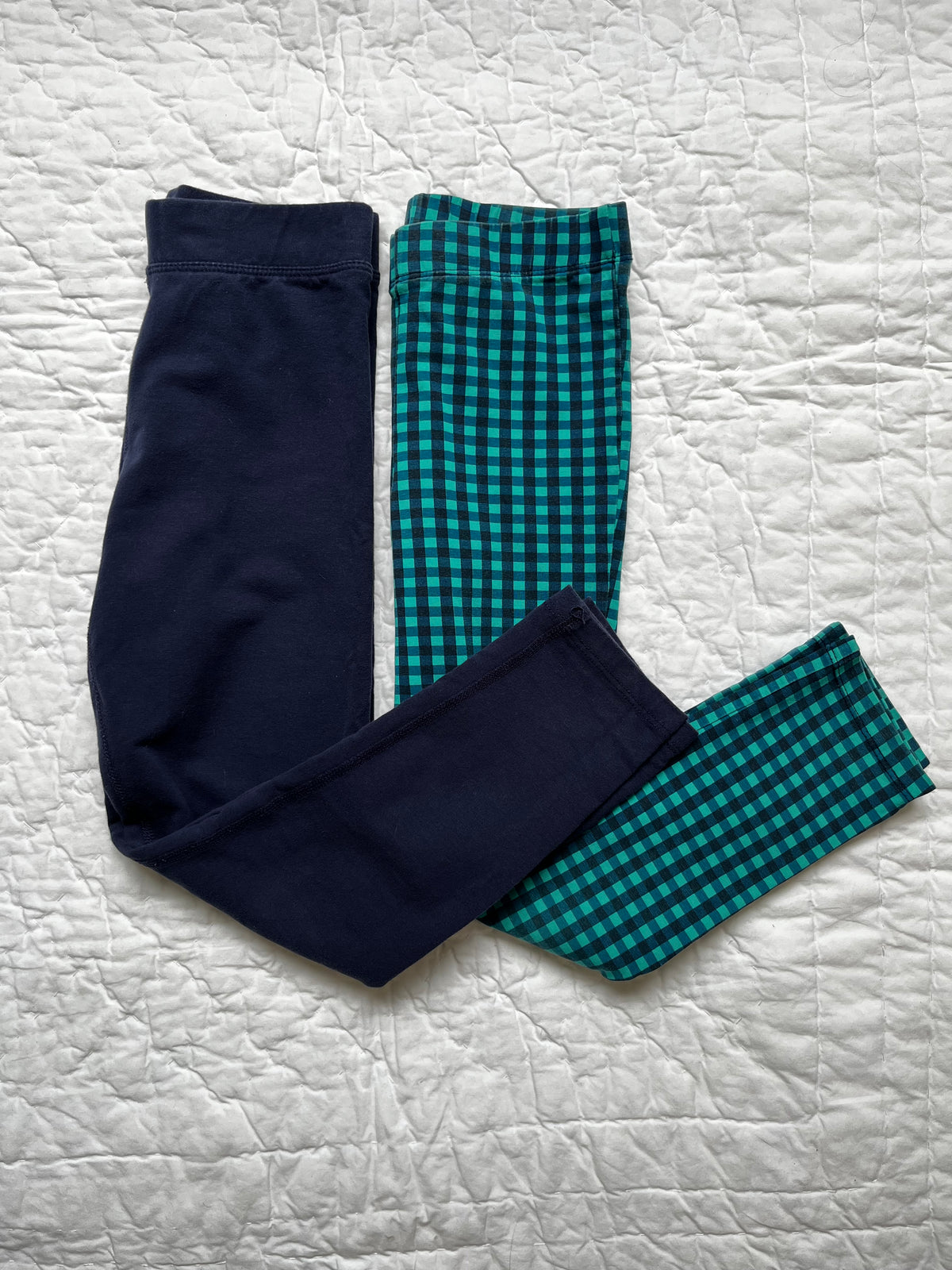 Seller #165 Girls Primary 2Pack Leggings- Navy and Teal & Navy Size 8