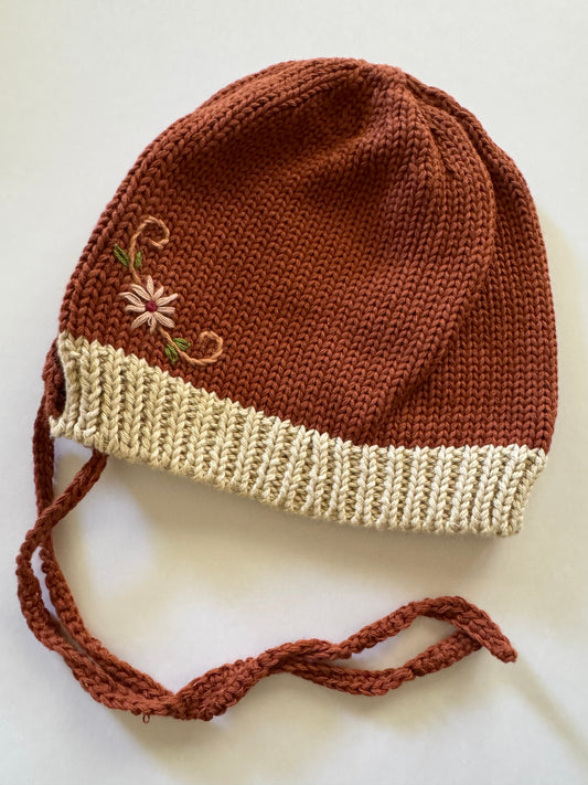 REDUCED #92 wild wawa NEW knit baby bonet