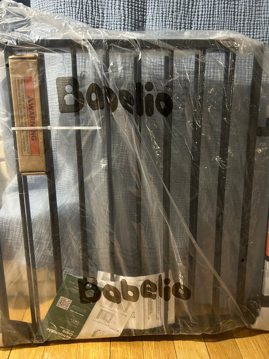 Seller 128- Babelio Extra Wide Black Baby Gate New in Box (1 of 2)