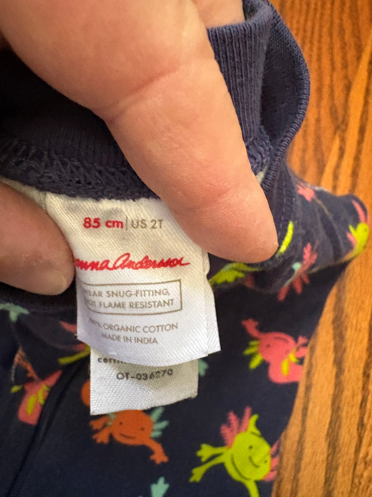 #34 Hanna Andersson 3T axolotl pajama