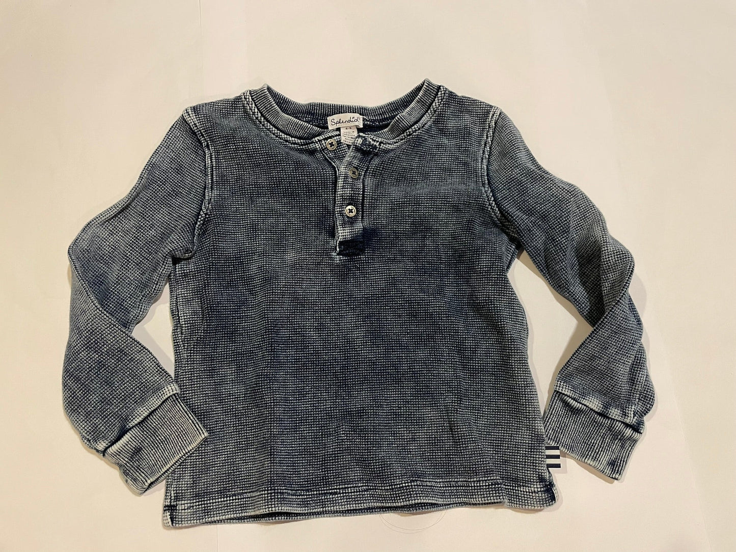#126 Boys Splendid 4T (4-5) Blue LS Shirt GUC