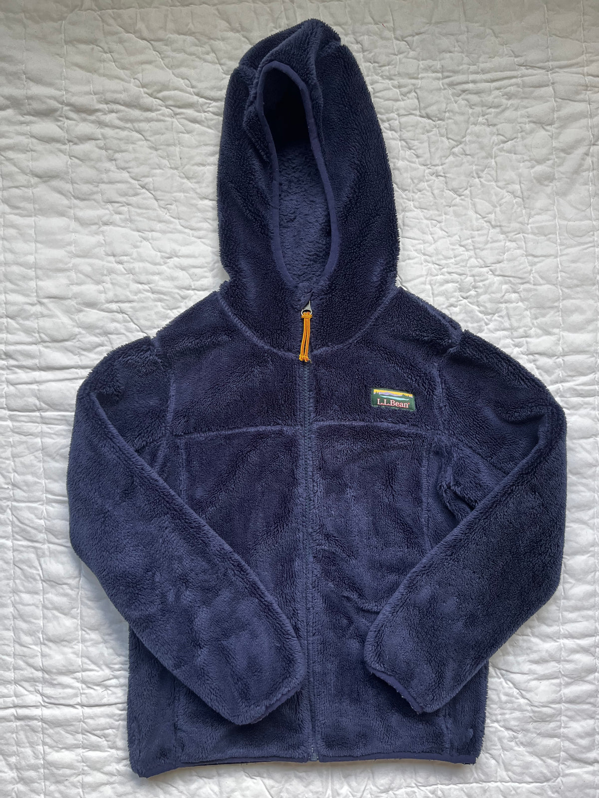 Seller #165 Gender Neutral LL Bean Navy Fleece Hooded Jacket Size S (8)