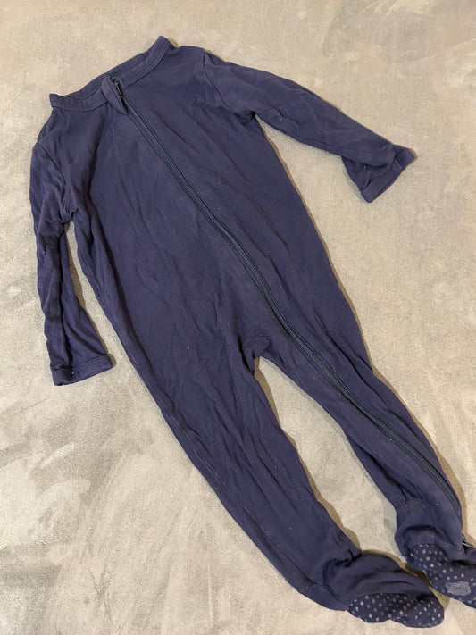 Seller 128 - REDUCED Kyte Baby Navy Blue Footed Zippie 6-12 Months