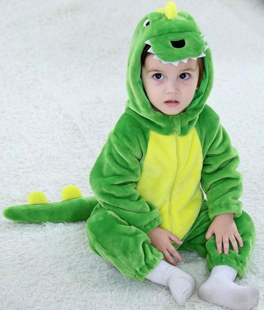 #132 - Boy's Green Dinosaur Halloween Costume - Size 18-24M
