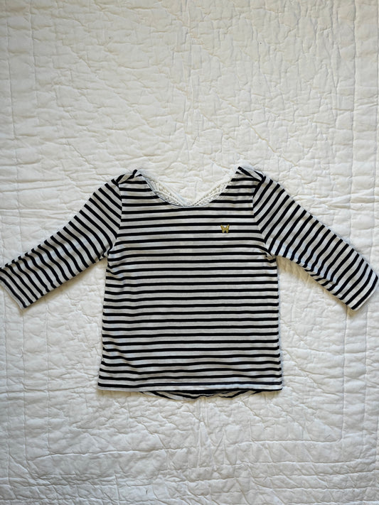 Seller #165 Girls OshKosh Navy and White Shirt Size 5