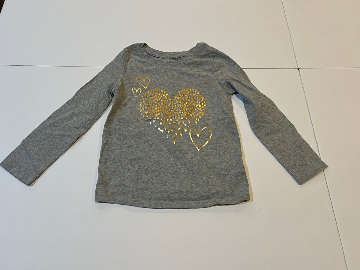#141 Girls 4T Cat & Jack Long Sleeve Bundle - Unicorn and Hearts