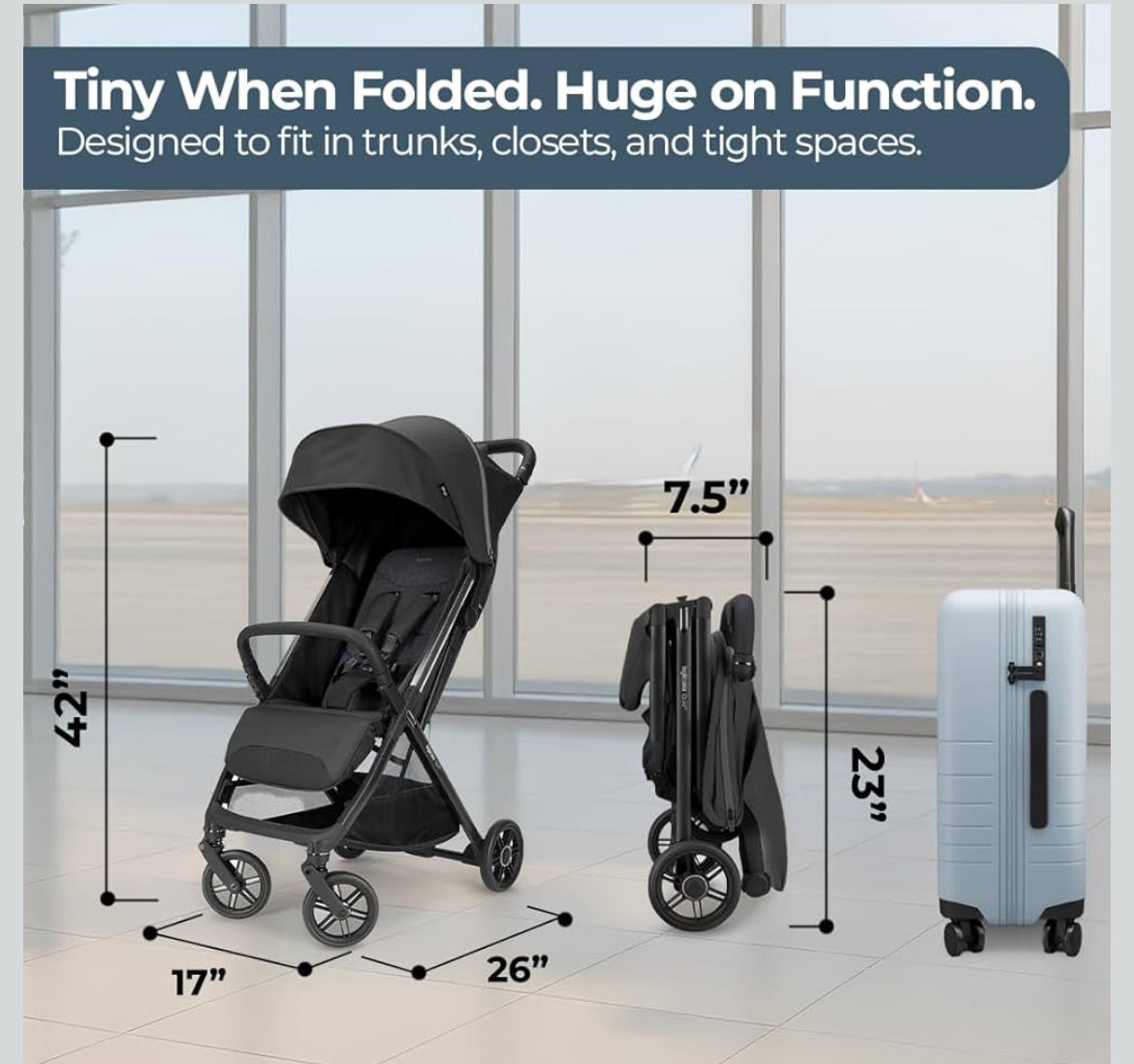 PPU 45241 Inglesina Quid 3 One hand folding lightweight travel stroller