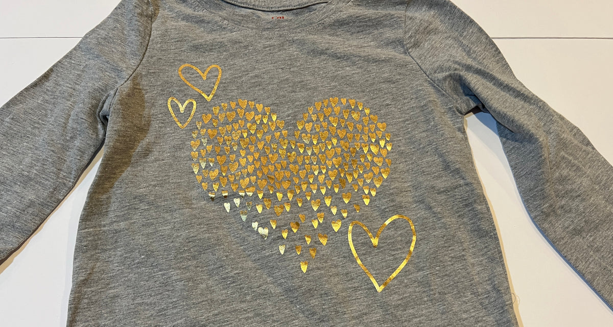#141 Girls 4T Cat & Jack Long Sleeve Bundle - Unicorn and Hearts