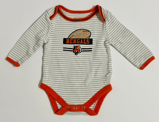 #132 - Cincinnati Bengals: Long-Sleeve Bodysuit - Size NB