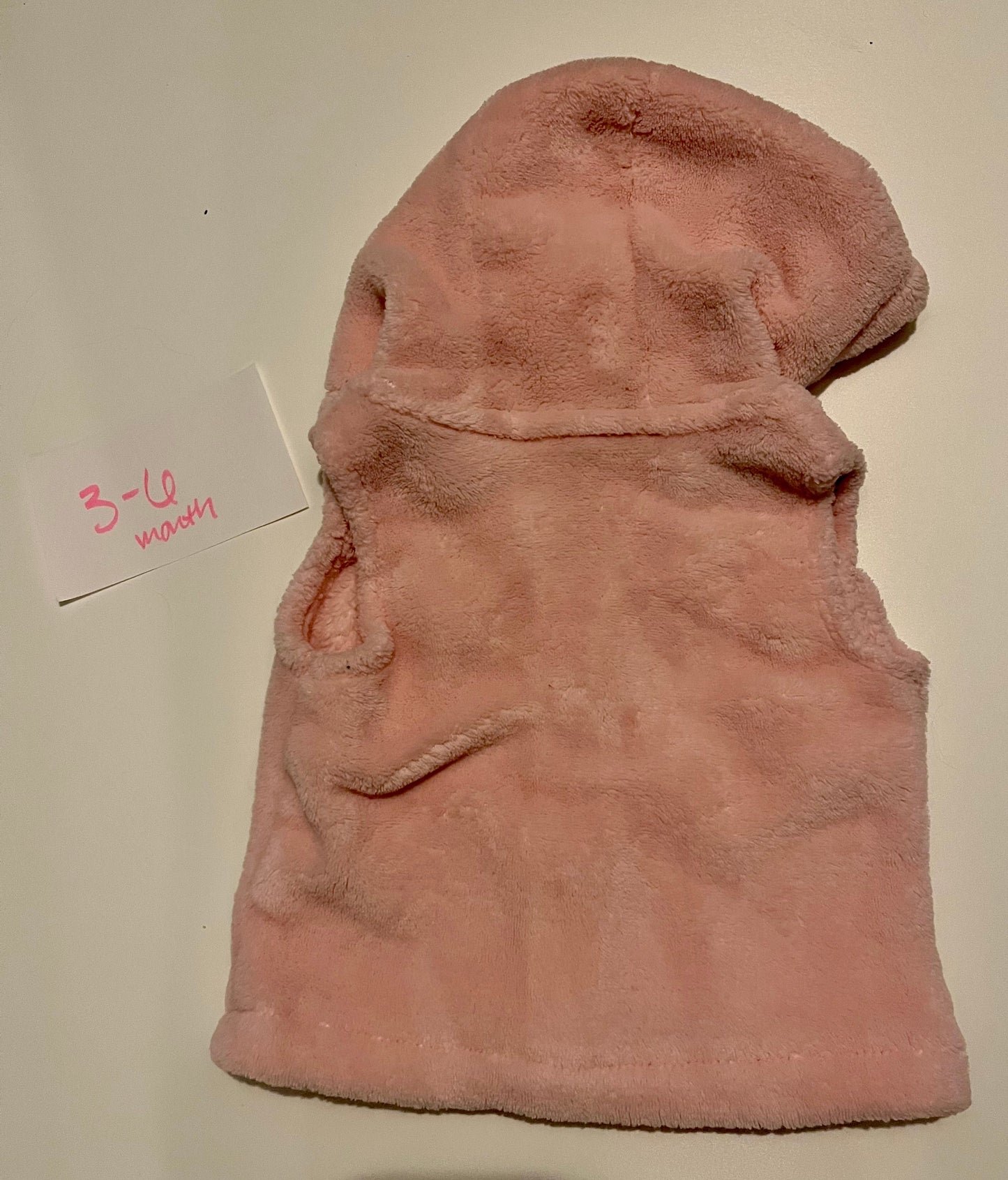 #32 Girls 6 month pink faux fur zip vest  *reduced*