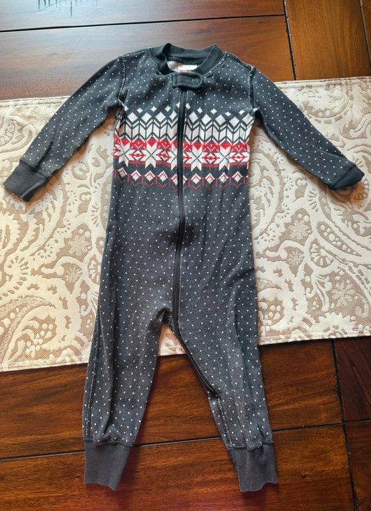 #51 REDUCED 18-24M Hanna Andersson Holiday Fair Isle Romper Pajamas