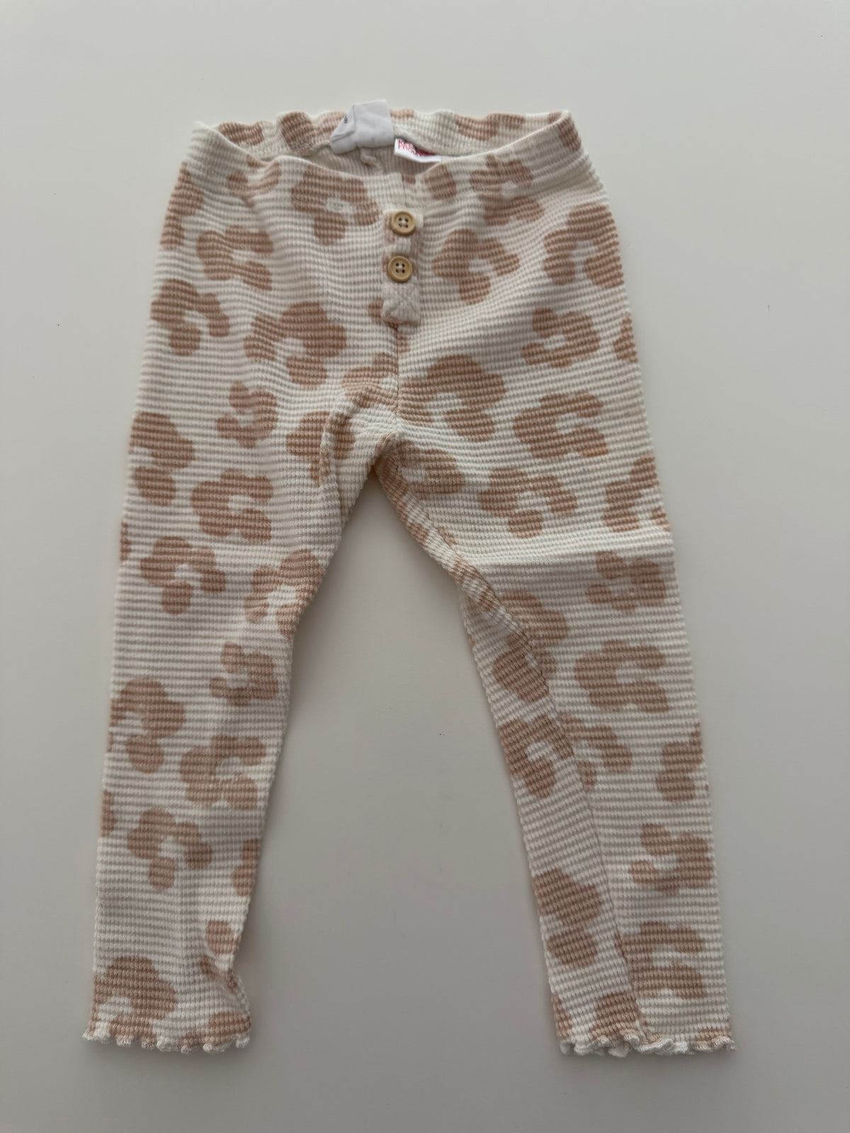 #117, Girls 3T, Zara cream flower print leggings, VGUC