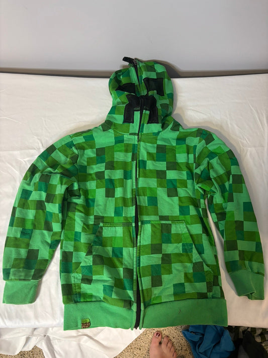 #90: Minecraft Creeper Zip-Up Hoodie (Small Boys) 4T