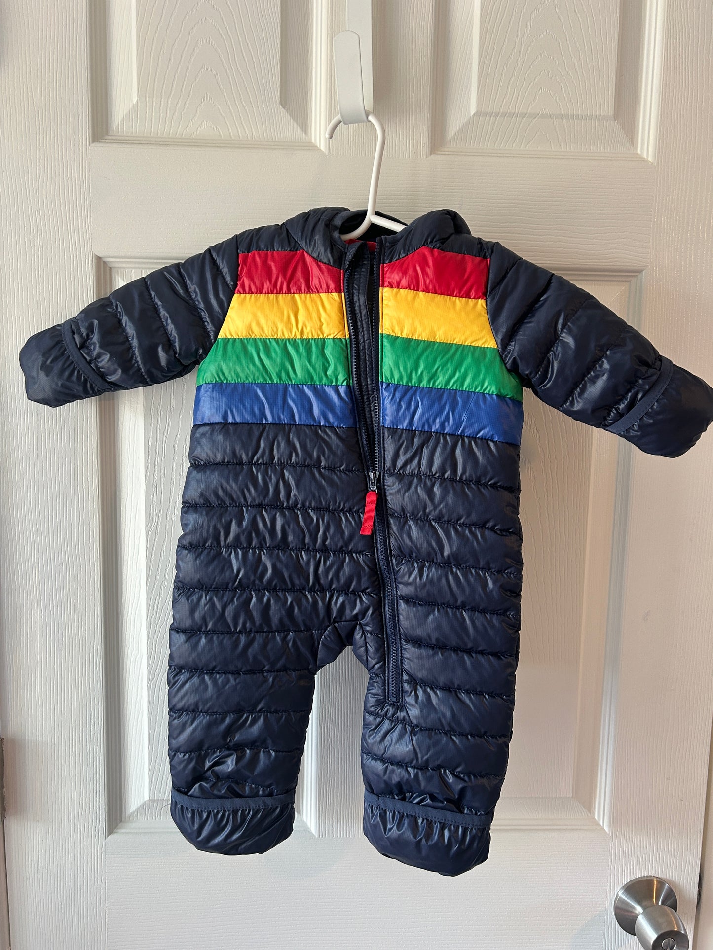 #63 Primary winter snowsuit size 0-6 months