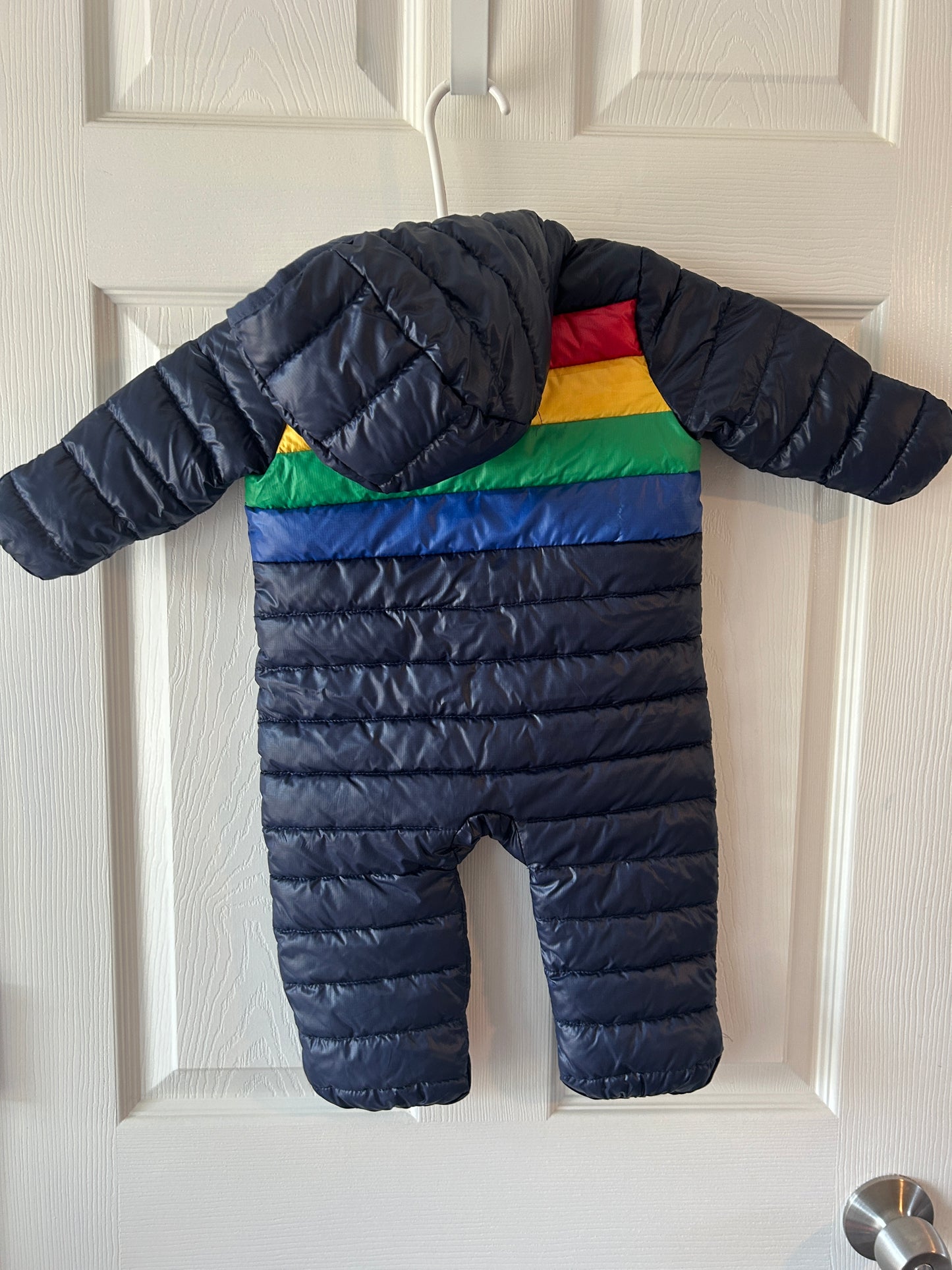 #63 Primary winter snowsuit size 0-6 months