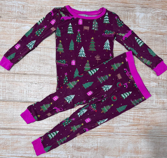 #108 Little Sleepies Holiday 2-piece Bamboo Set 3T GUC