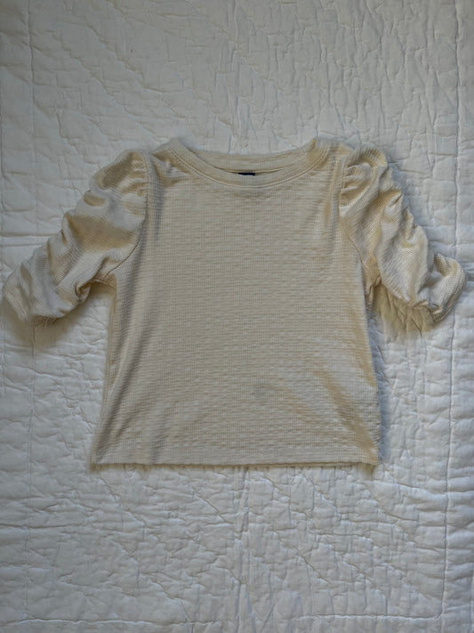 Seller #165 Girls Old Navy Ivory Puff Sleeve Shirt Size M (8)