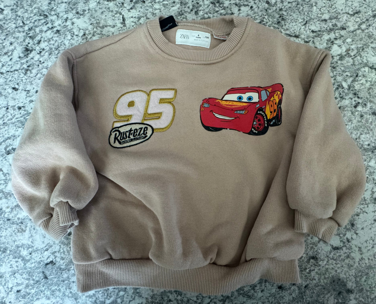 #107 Disney Lightning McQueen Zara Sweatshirt 3T