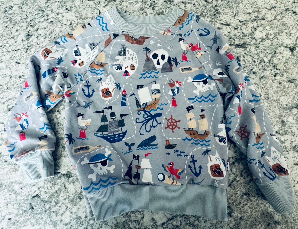 #107 Little Sleepies Pirate Sweatshirt 3T