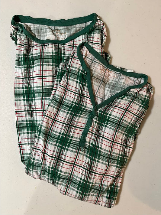 Seller #28 - Women's M and Men's L Little Sleepies Holiday - Christmas - Family Matching - Noel Plaid Tops - EUC