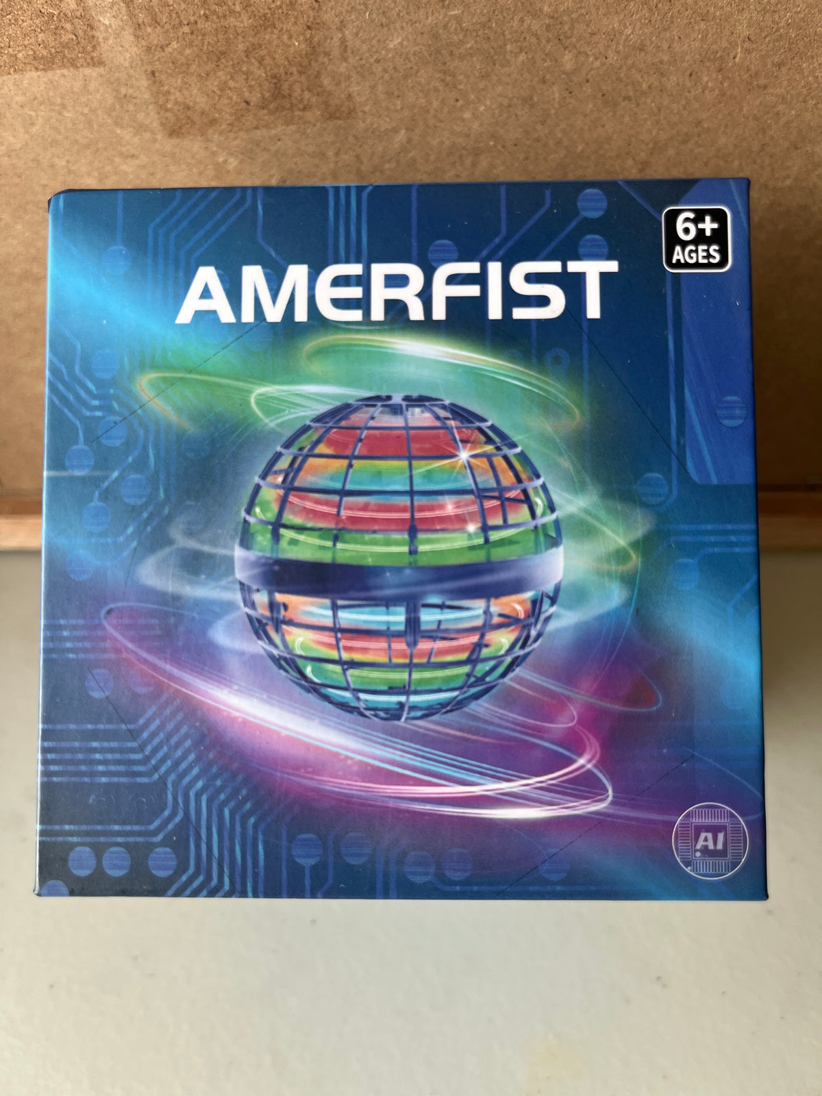 135 Amerfist, spinning and flying rechargeable toy. See picture of the back of the box for details. LN