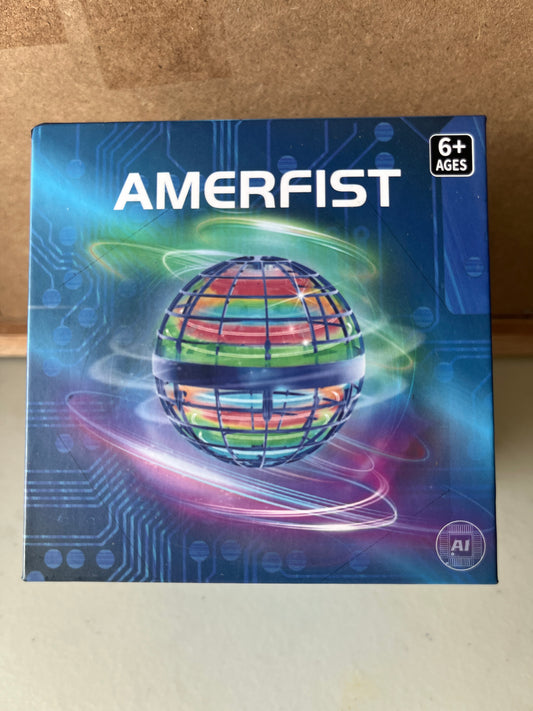 135 Amerfist, spinning and flying rechargeable toy. See picture of the back of the box for details. LN