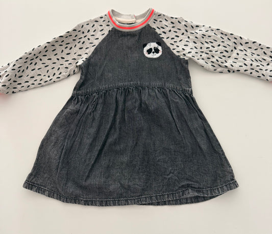 #117, Girls 3T, Next grey panda dress, GUC