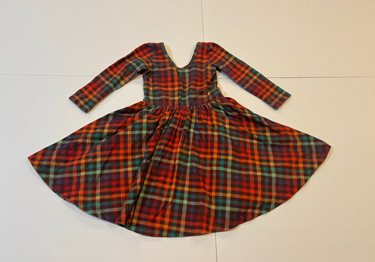 #180 Girls 4 Alice and Ames Plaid Twirl Dress 2 available