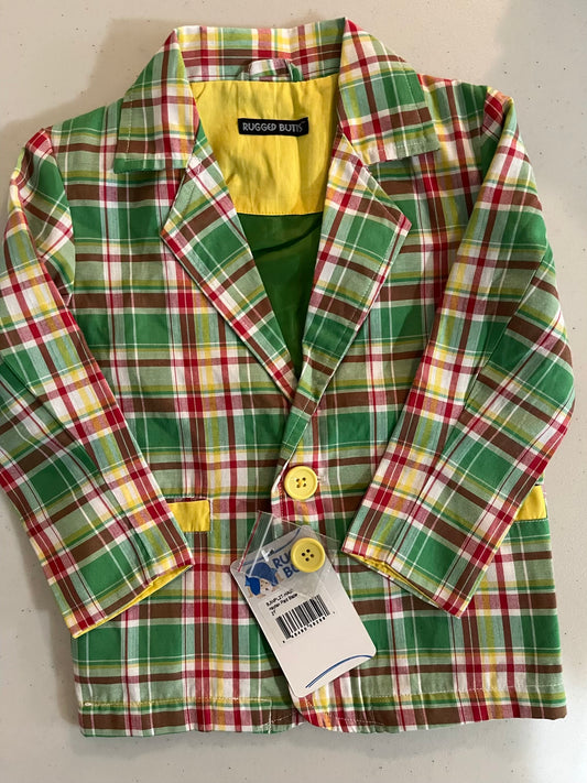 Seller #28 - RuggedButts Boys Blazer - Yellow/Green/Red - 2T - NWT