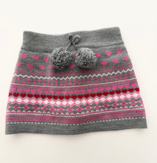 #117, Girls 3T, Joe Fresh pink heart sweater skirt, GUC