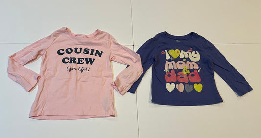 #180 Girls 4T" Family Love" shirt bundle