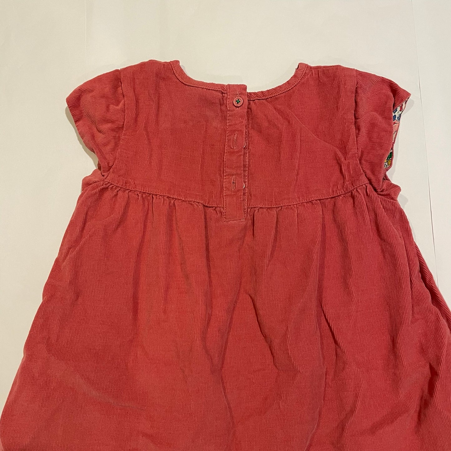 #126 Girls Boden 6-7Y Pink Cord Jumper/Dress EUC