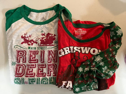 Seller #28 - Women's M Christmas PJ Tops - Disney & Griswold - VGUC