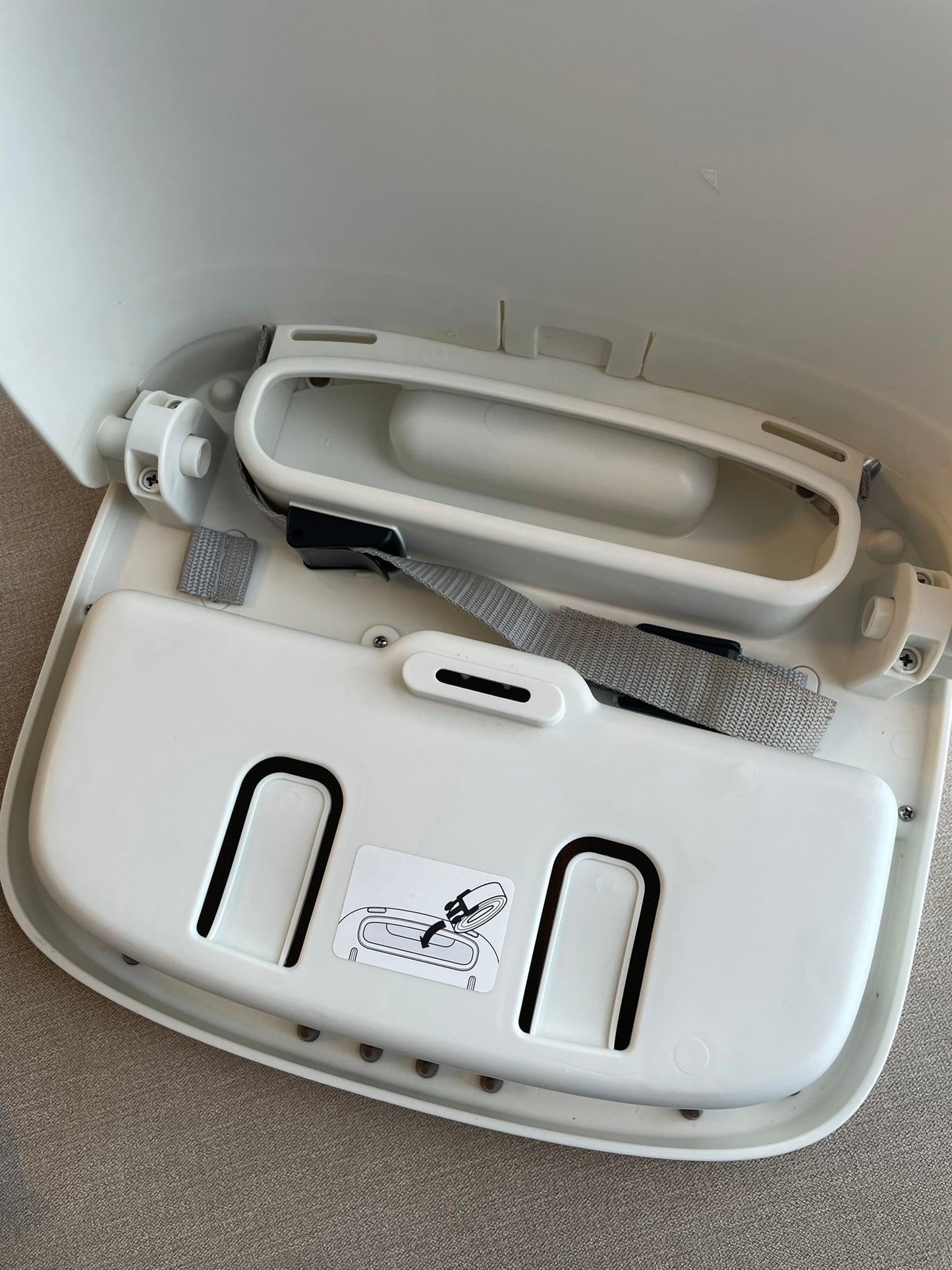 Seller #12 OXO Perch Booster Seat with Straps | Gray and White