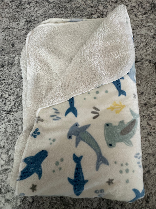 #107 Shark Baby Blanket