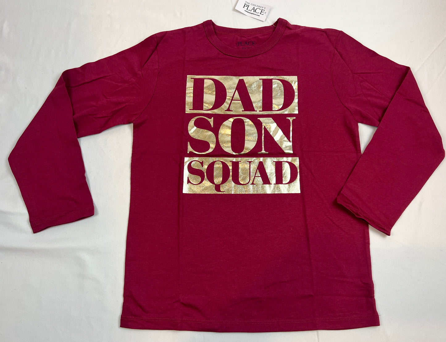 New Boys Size M Dad Son Squad Autumn Red
